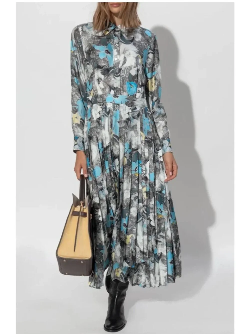 Tory Burch printed pleated midi dress - Size 6